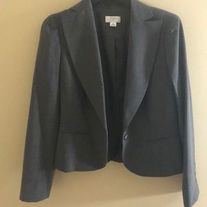 Ann Taylor LOFT gray blazer suit